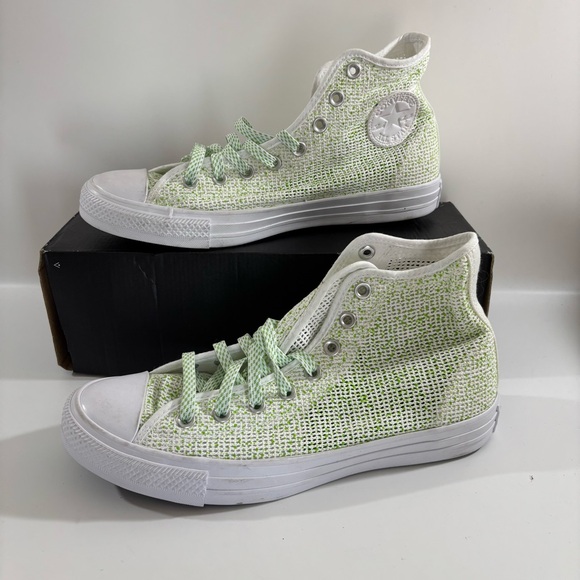 Converse Chuck Taylor All Star Hi Wasabi Green Mesh Sneaker Womens Size 11 - Picture 1 of 7
